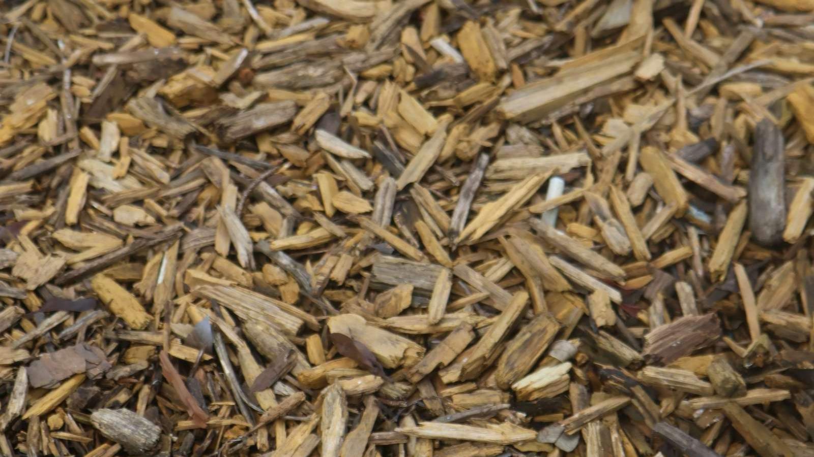Close-up of IPEMA-certified engineered wood fiber playground surfacing