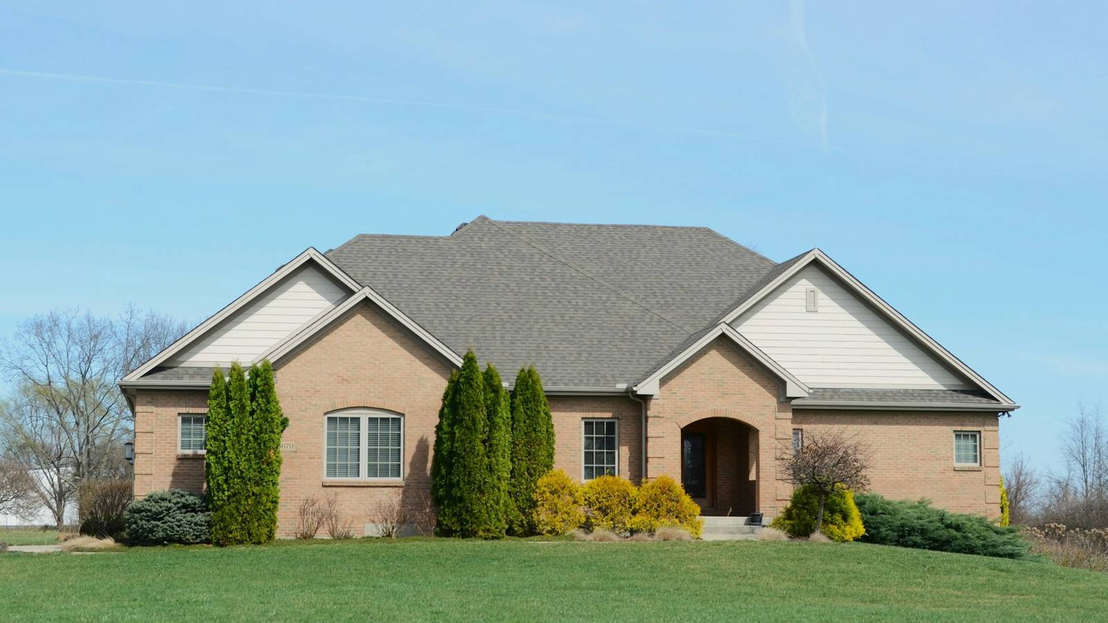 Suburban home with a lush, well-established lawn